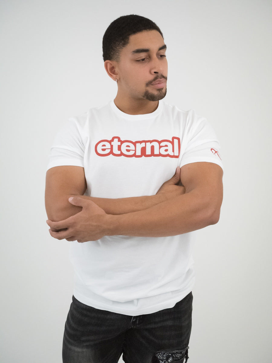 Eternal- Red on White